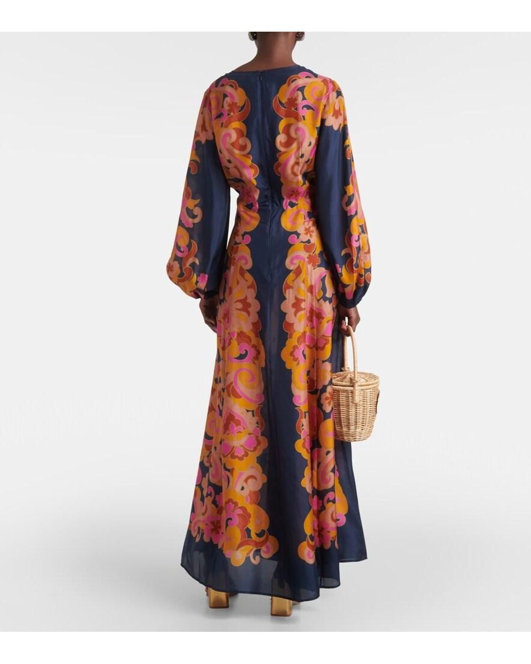 Zimmermann Red Acadian Printed Silk Maxi Dress