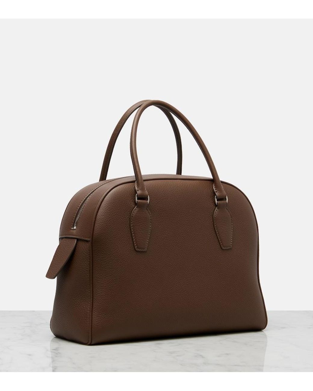 The Row Brown India 12 Medium Leather Tote Bag