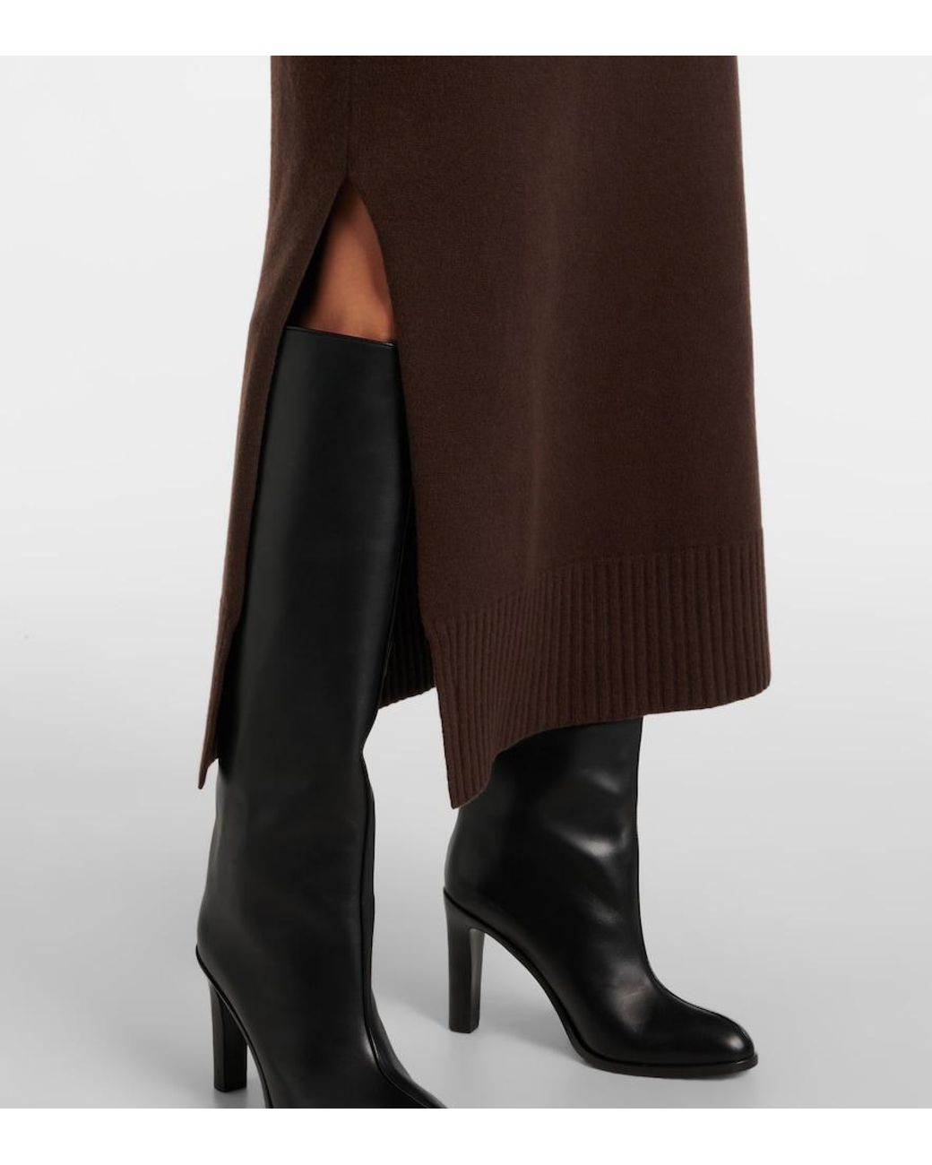 FFORME Brown Ainsley Wool And Cashmere Shift Dress