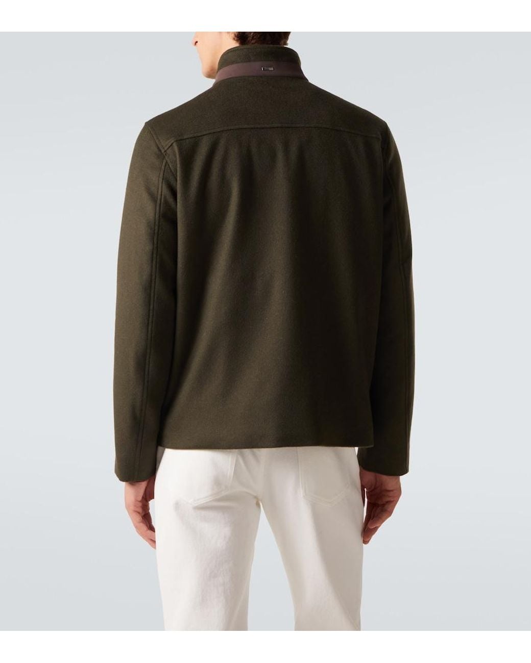 Herno Green Cashmere Jacket for men