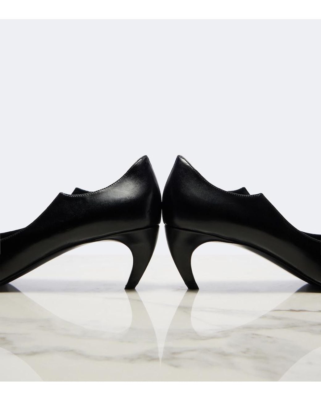 Khaite Black Valerie Leather Pumps