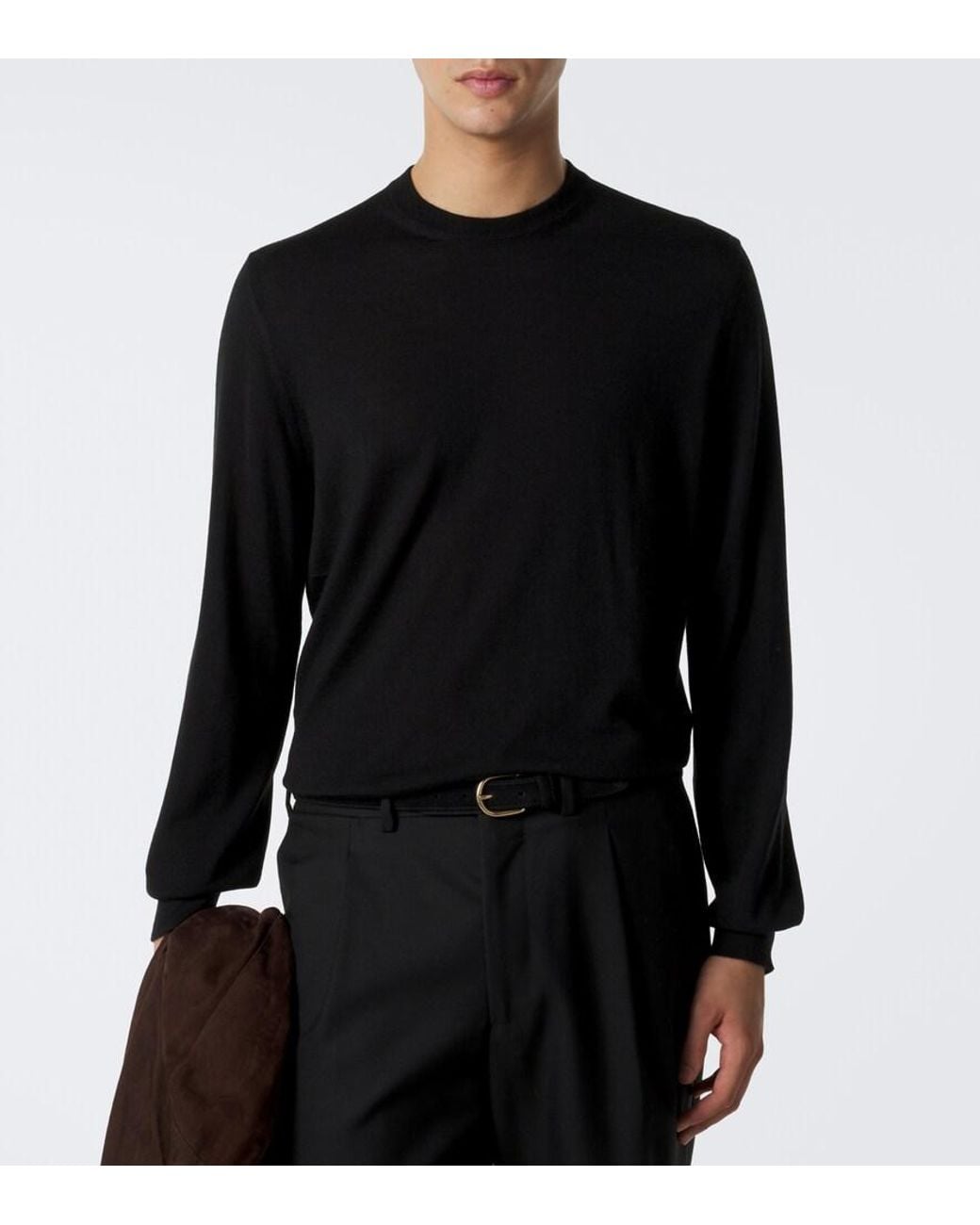 Saman Amel Black Remy Cashmere And Silk Sweater for men