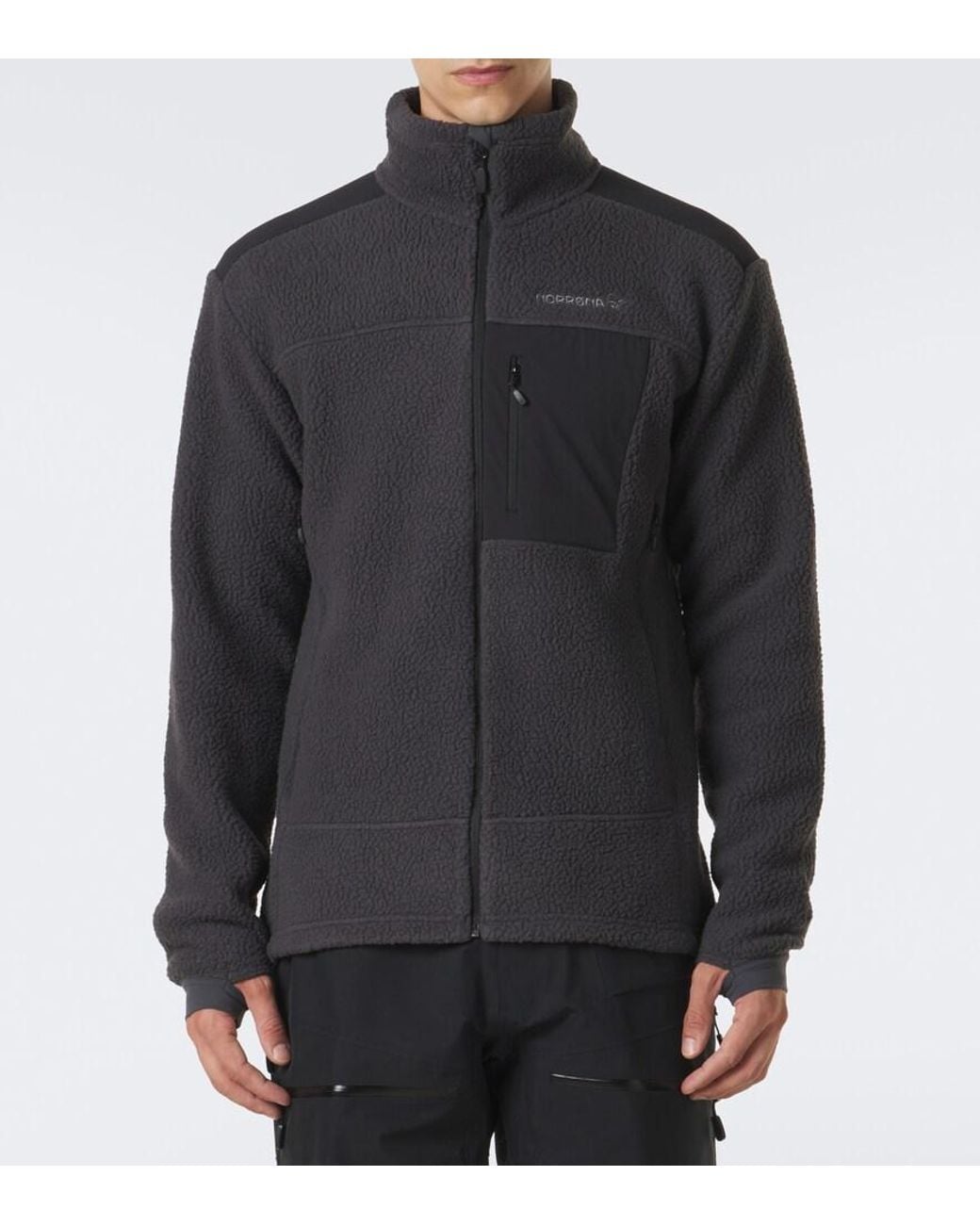 Norrona Black Trollveggen Fleece Jacket for men