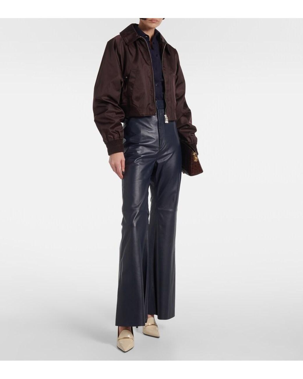 Victoria Beckham Brown Harrington Bomber Jacket