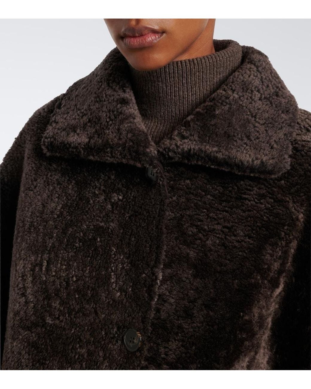 Arma Black Isabella Reversible Shearling Jacket