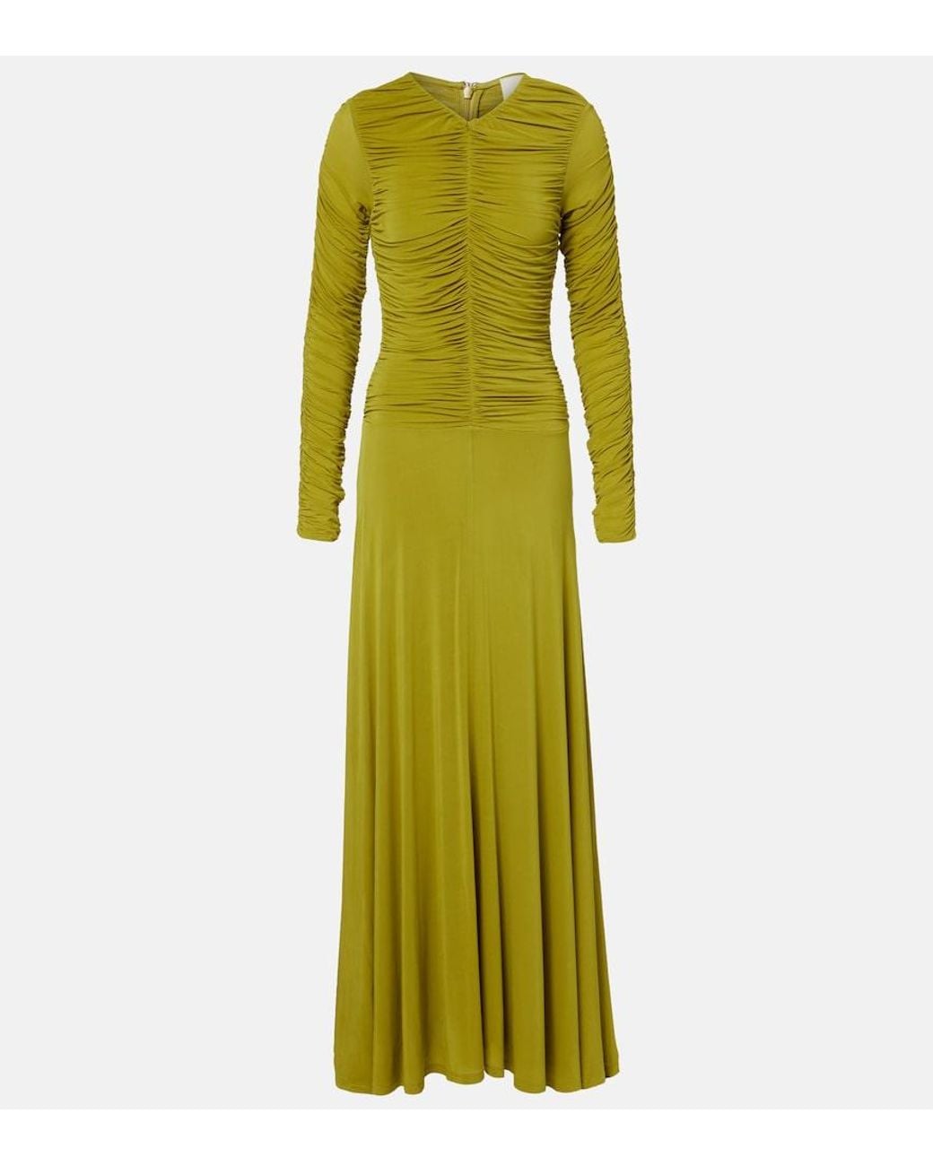 TOVE Green Eira Gathered Maxi Dress