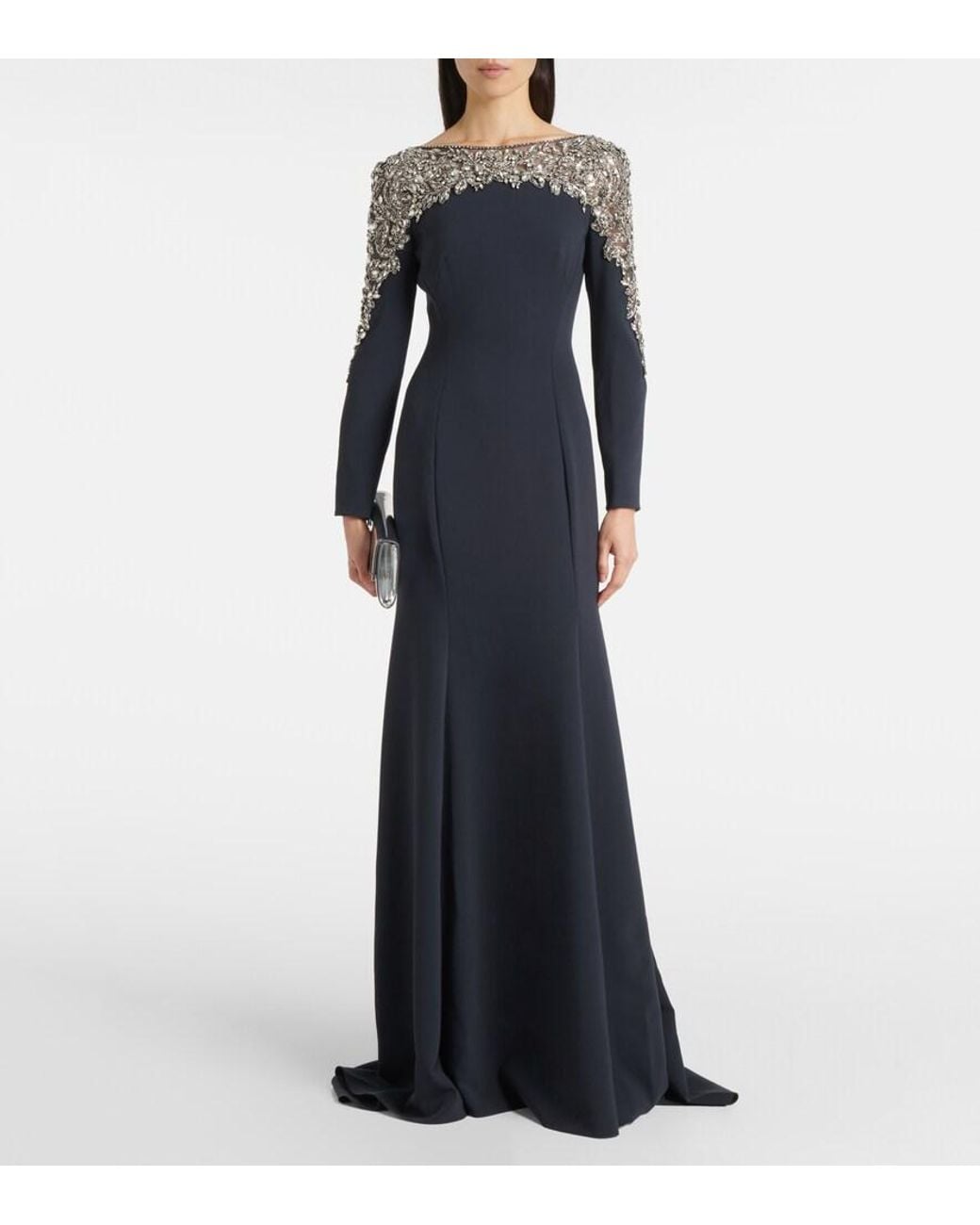 Jenny Packham Blue Embroidered Solstice Gown