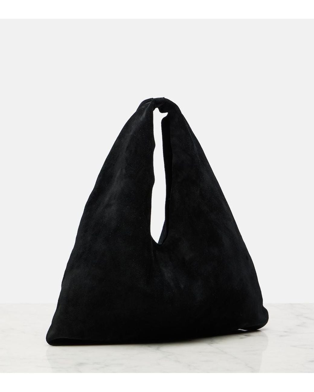 Sac A Main Bindle Small En Daim The Row en coloris Black