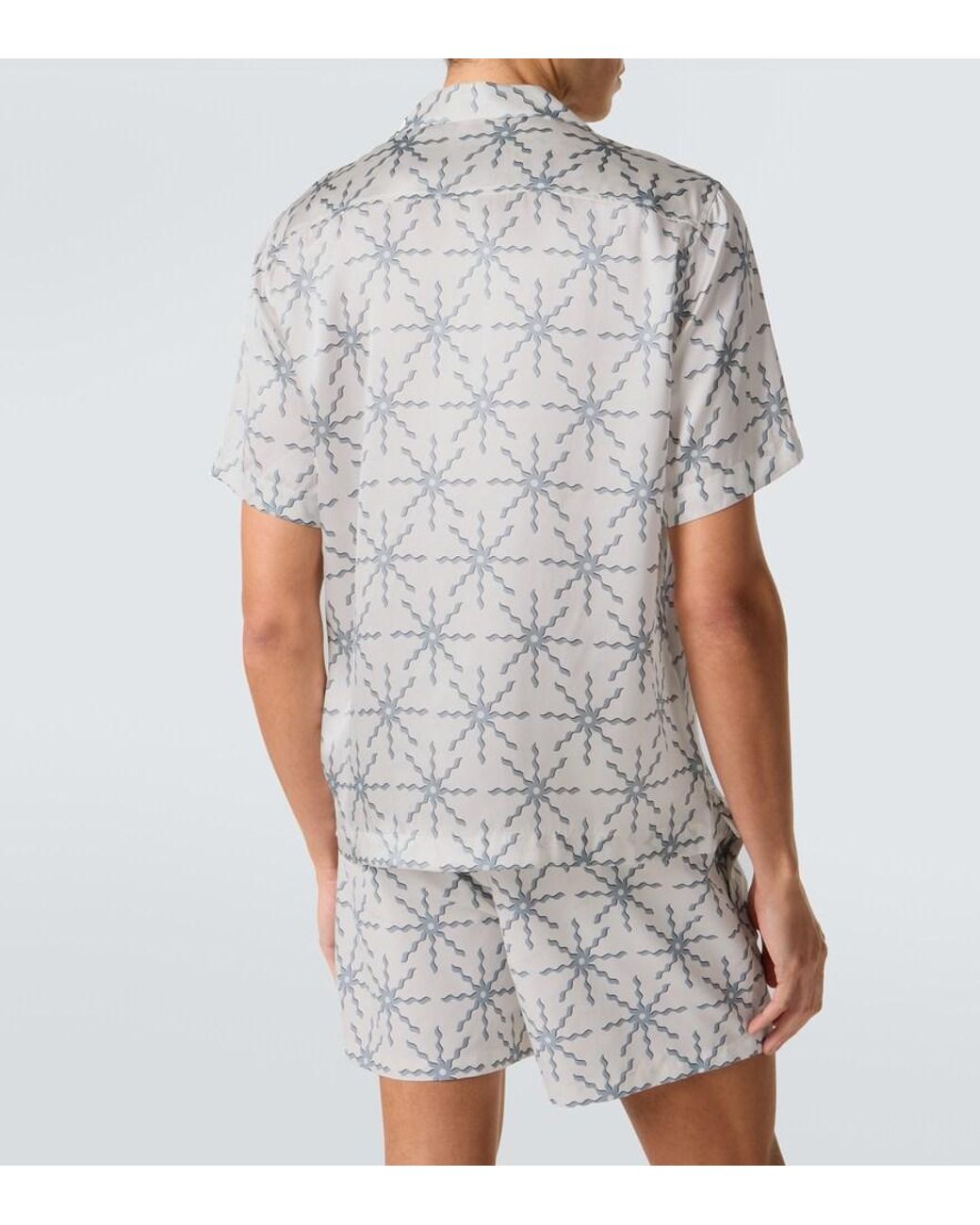 Frescobol Carioca White Roberto Silk Shirt for men