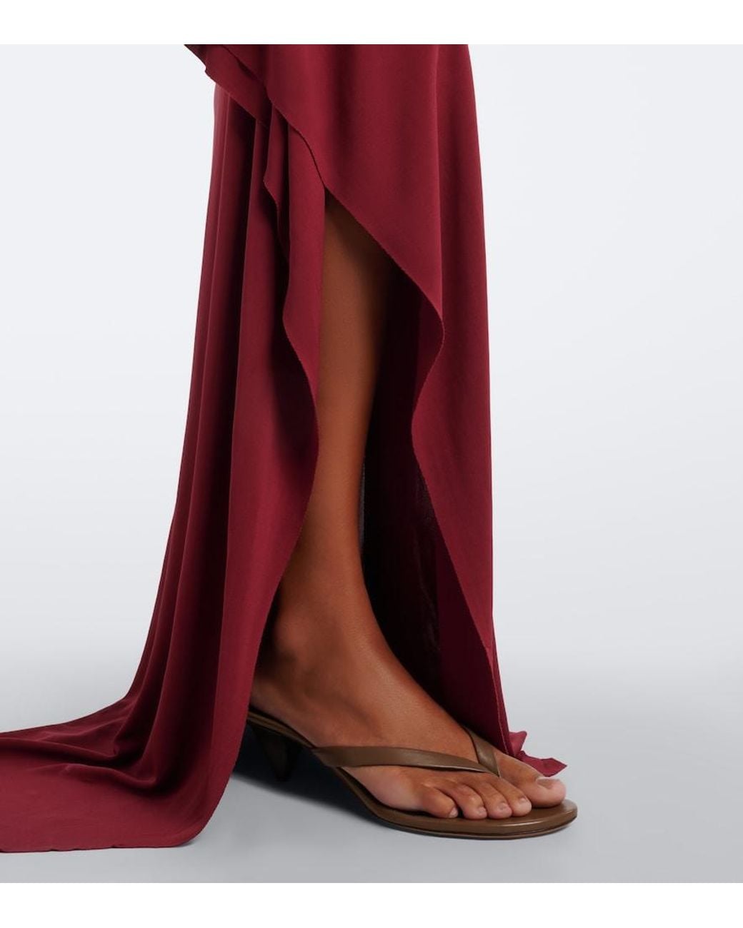 Christopher Esber Orica Crystal Gathered Jersey Maxi Skirt
