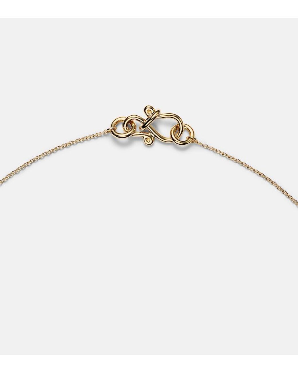 Sophie Bille Brahe White Initial 18Kt Necklace With Diamonds