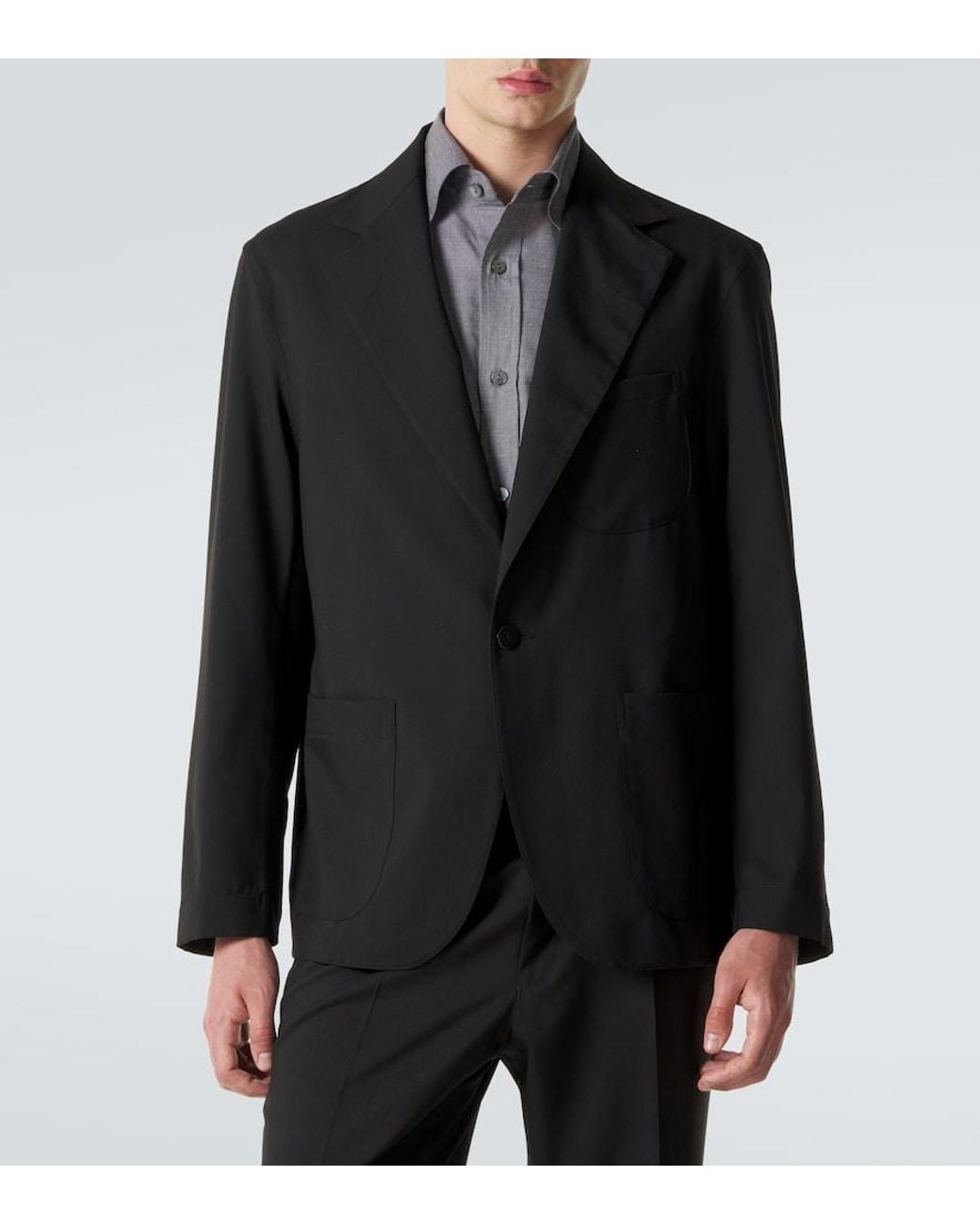 STÒFFA Black Wool Blazer for men
