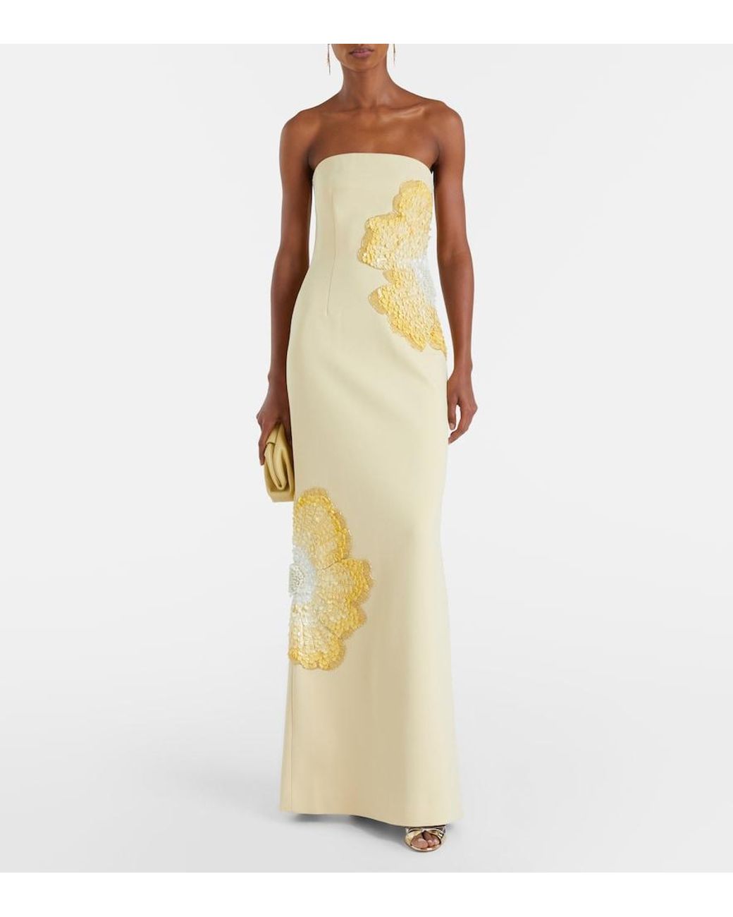 Rebecca Vallance Metallic Sequined Gown