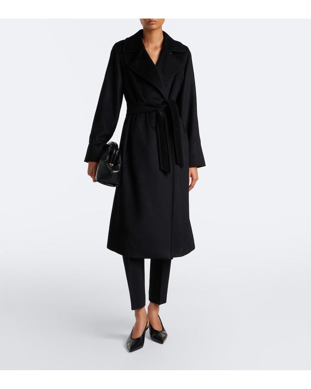 Max Mara Black Manuela Icon Wool Coat