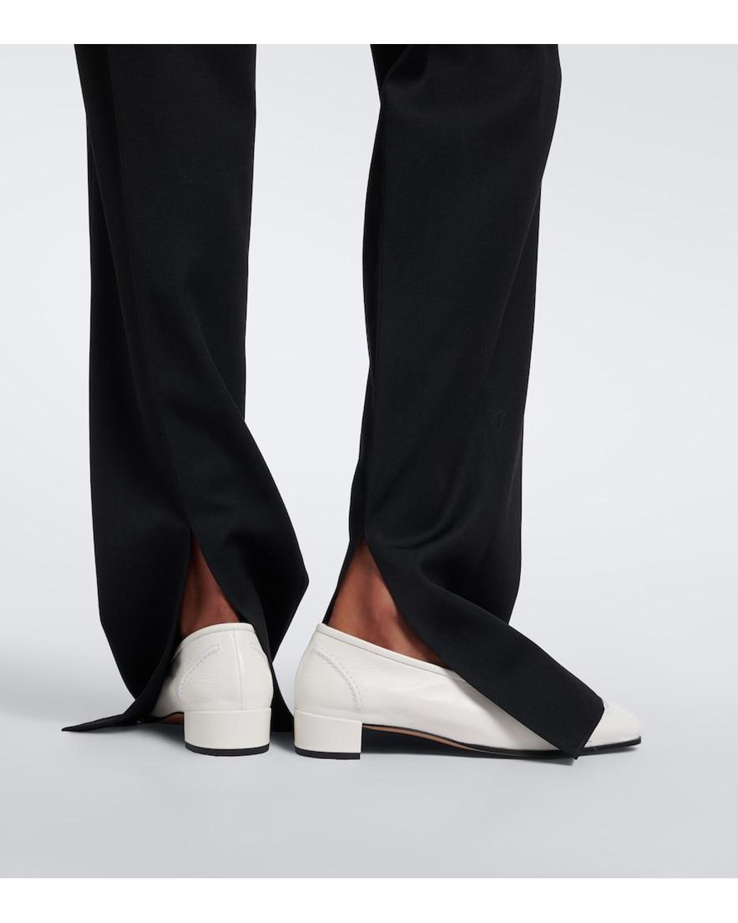 Bottega Veneta Black Wool Straight Pants