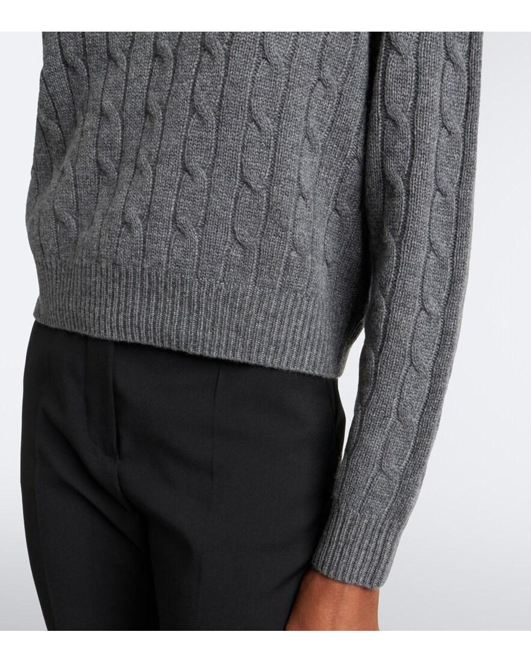 arch4 Gray Burnaby Cable-Knit Cashmere Sweater
