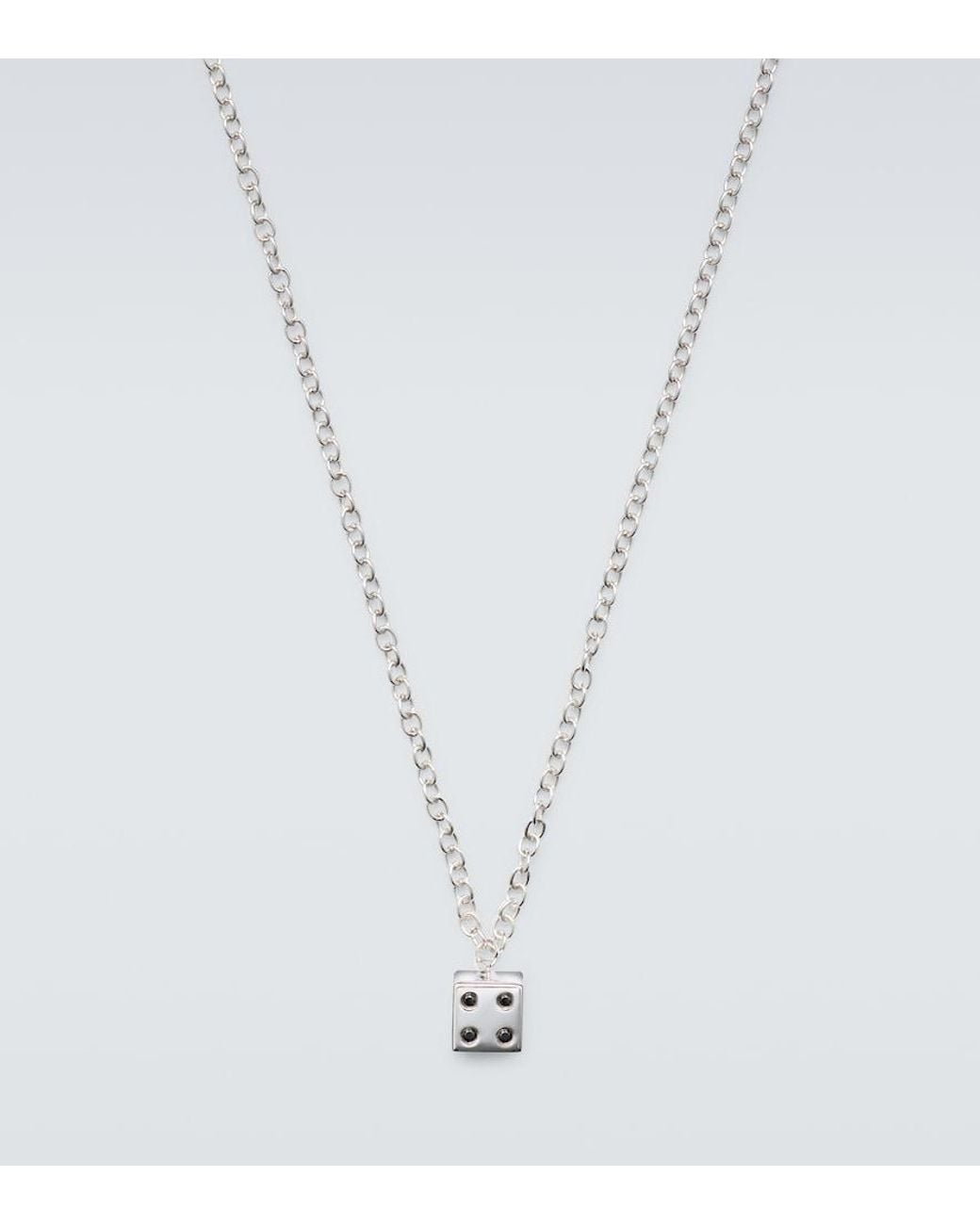Sydney Evan White 14Kt Charm Necklace With Diamonds for men
