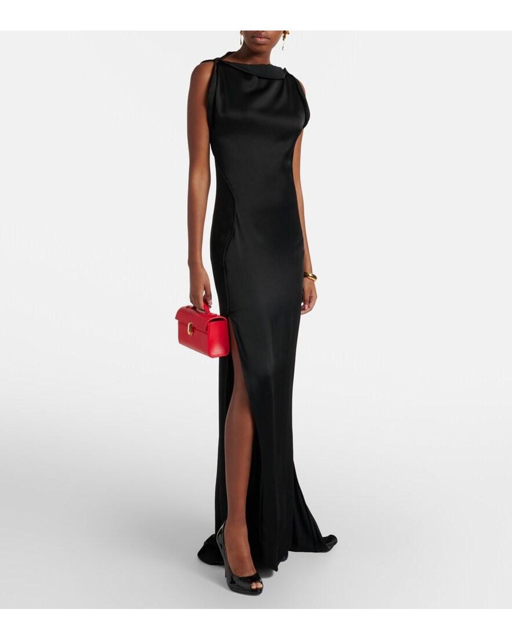 Christian Louboutin Black Lady Z Peep Toe Pump