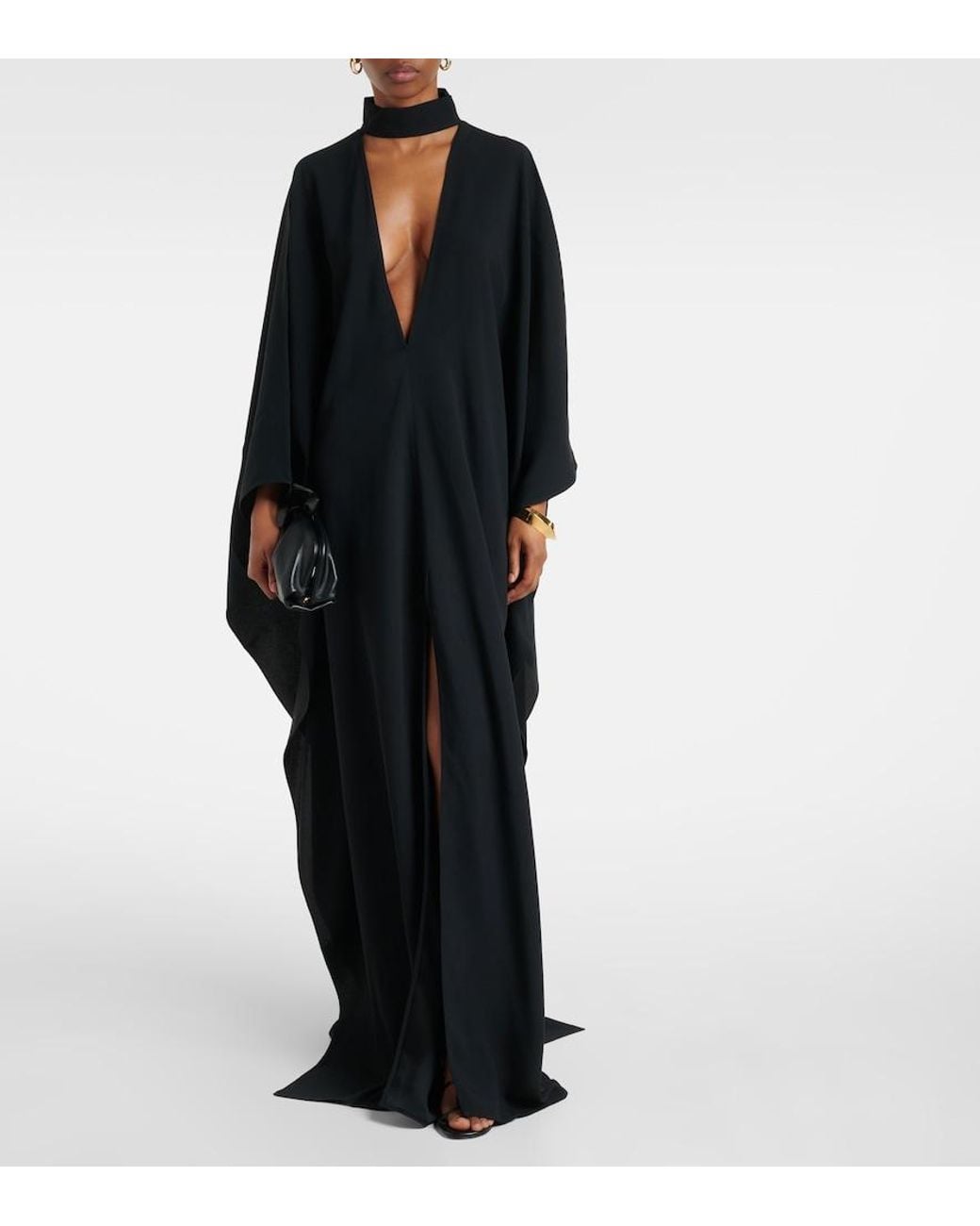 Taller Marmo Black Ooo Crepe Cady Kaftan