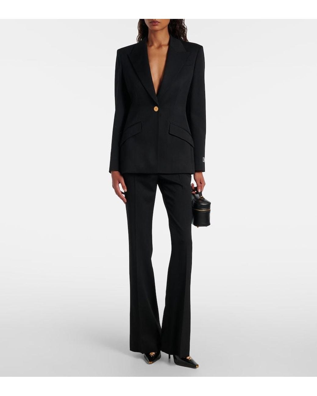 Versace Black La Medusa 105 Leather Pumps