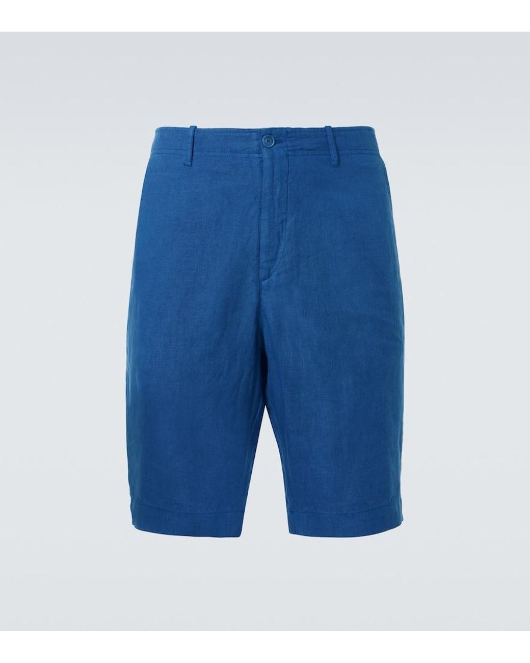 Bermudas Ajaccio De Lino Fedeli de hombre de color Blue