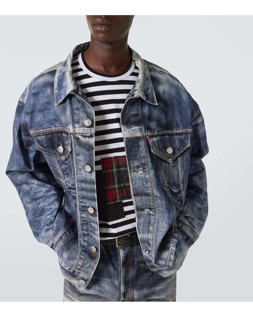 Junya Watanabe Blue X Levi's Printed Denim Jacket for men