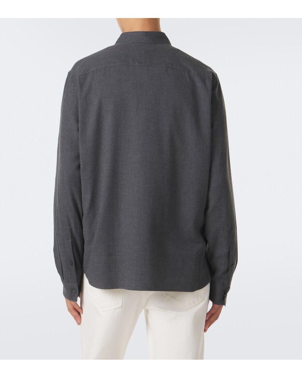 Gabriela Hearst Gray Abbe Cotton And Cashmere Shirt for men