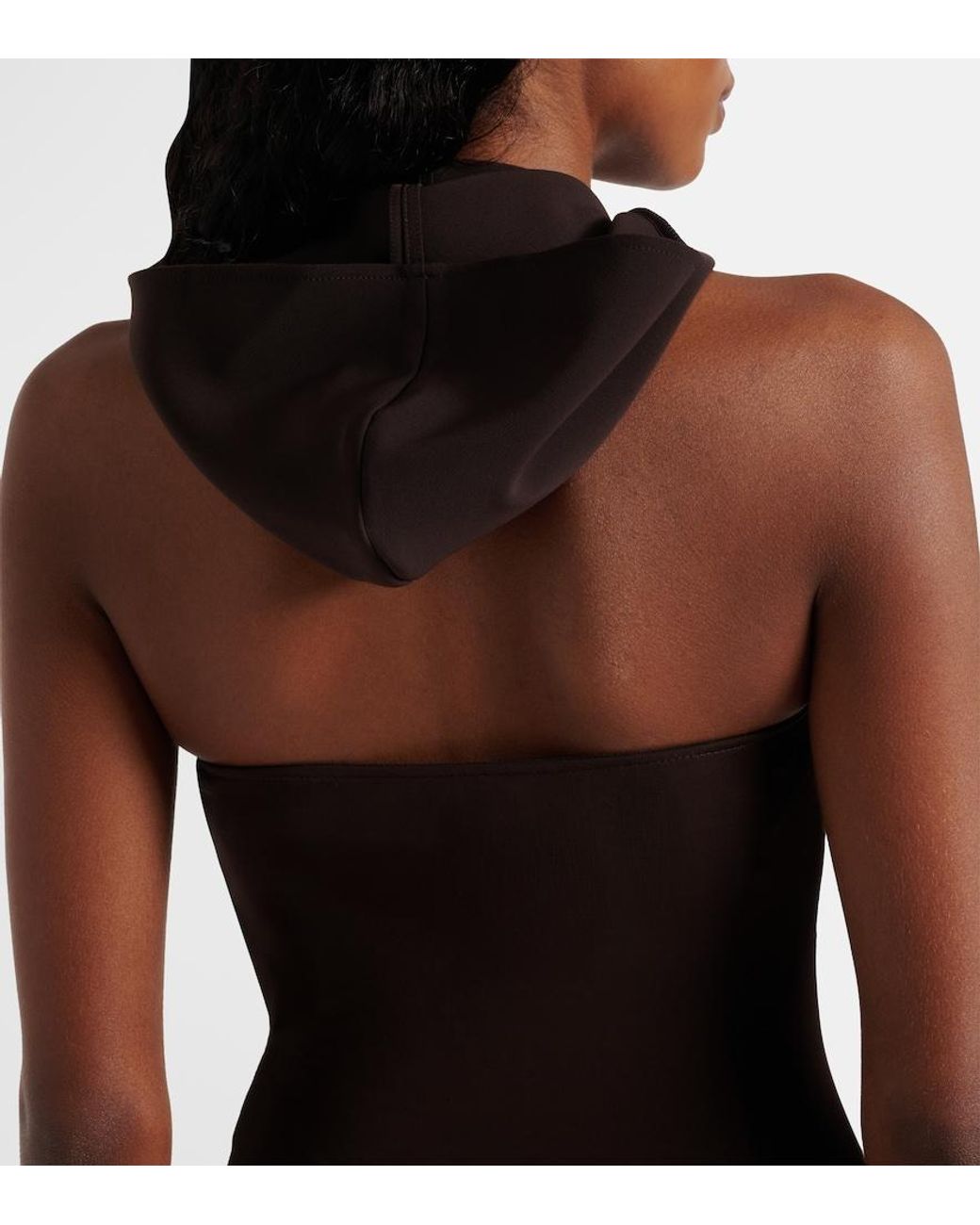 Courreges Brown Draped Bodysuit