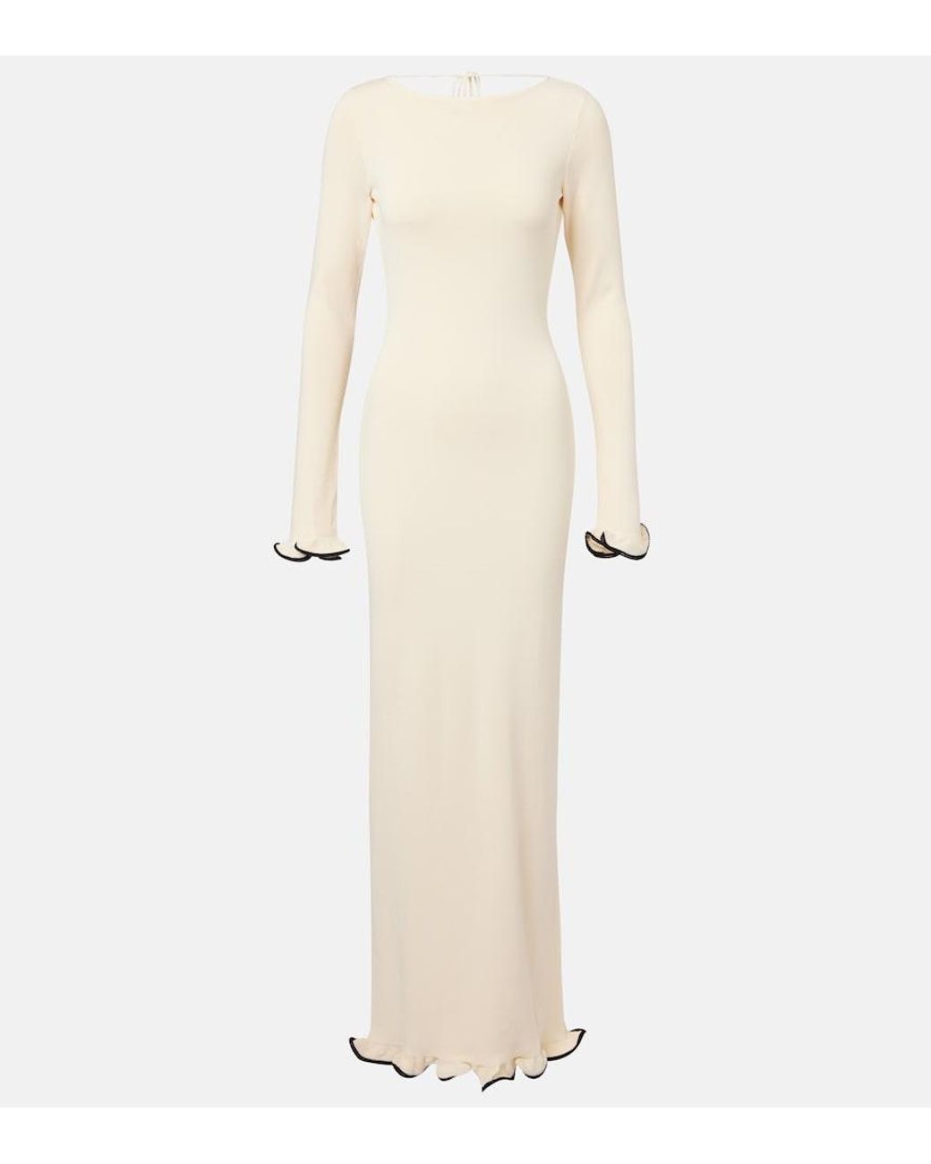 SAME Natural Maxikleid Aus Strick