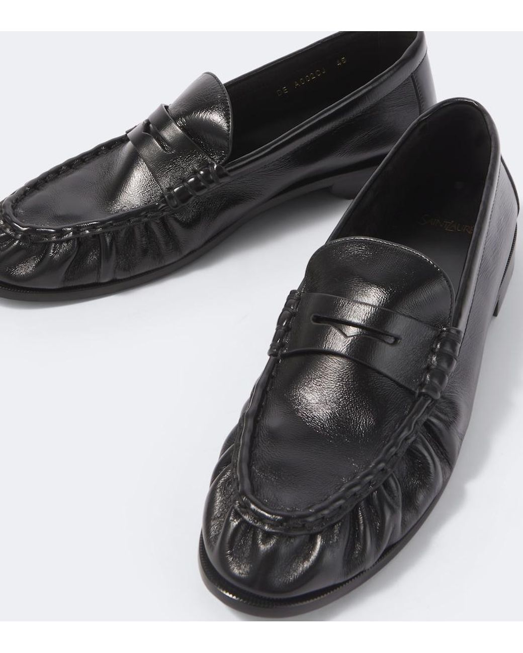 Saint Laurent Black Le Loafer Supple Leather Penny Loafers for men