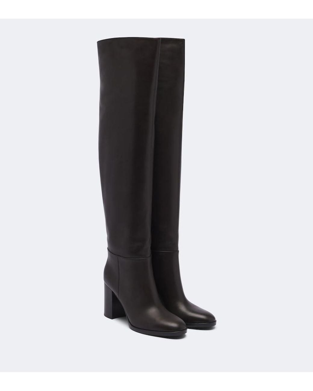 Gianvito Rossi Black Leather Over-The-Knee Boots