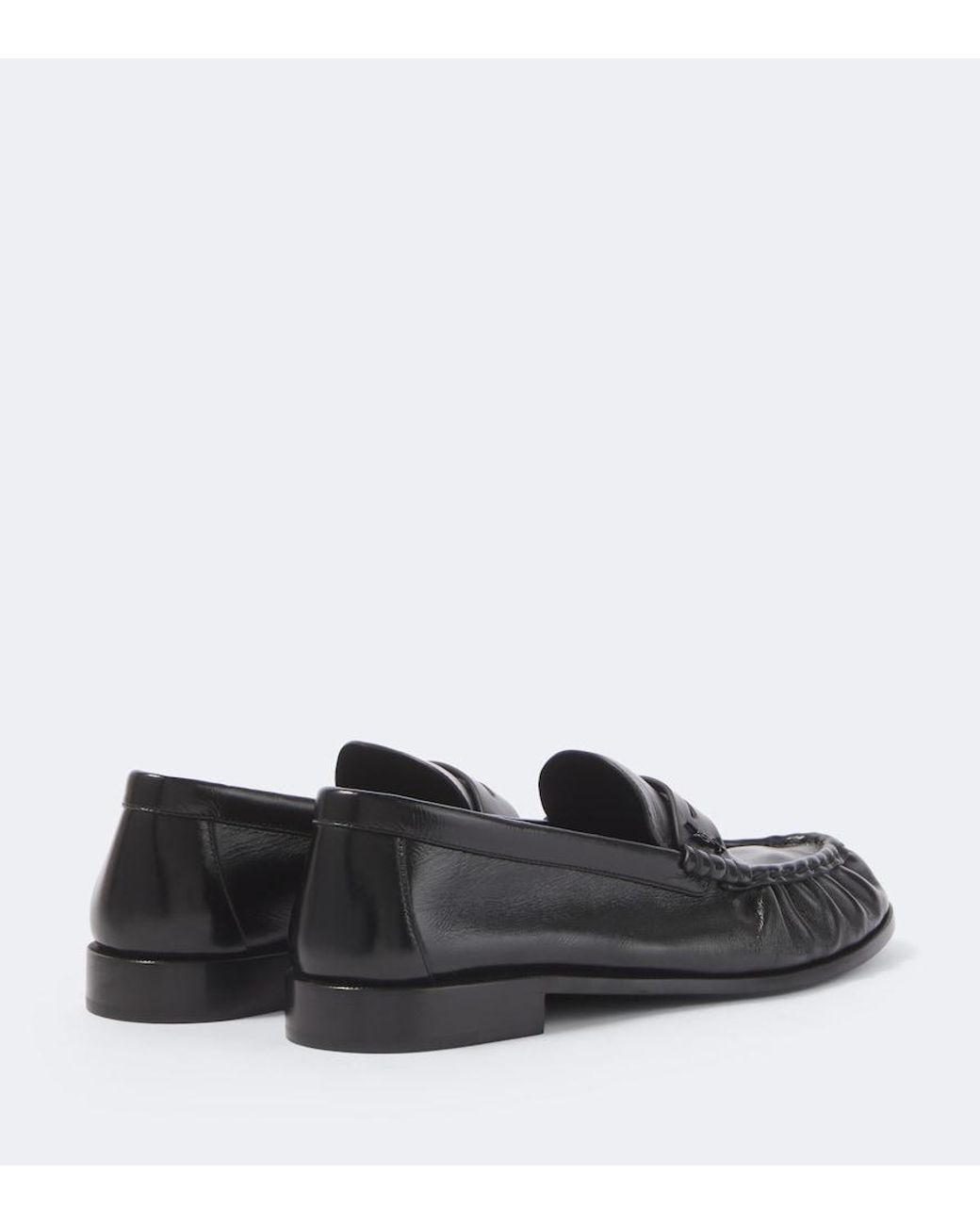 Saint Laurent Black Le Loafer Supple Leather Penny Loafers for men