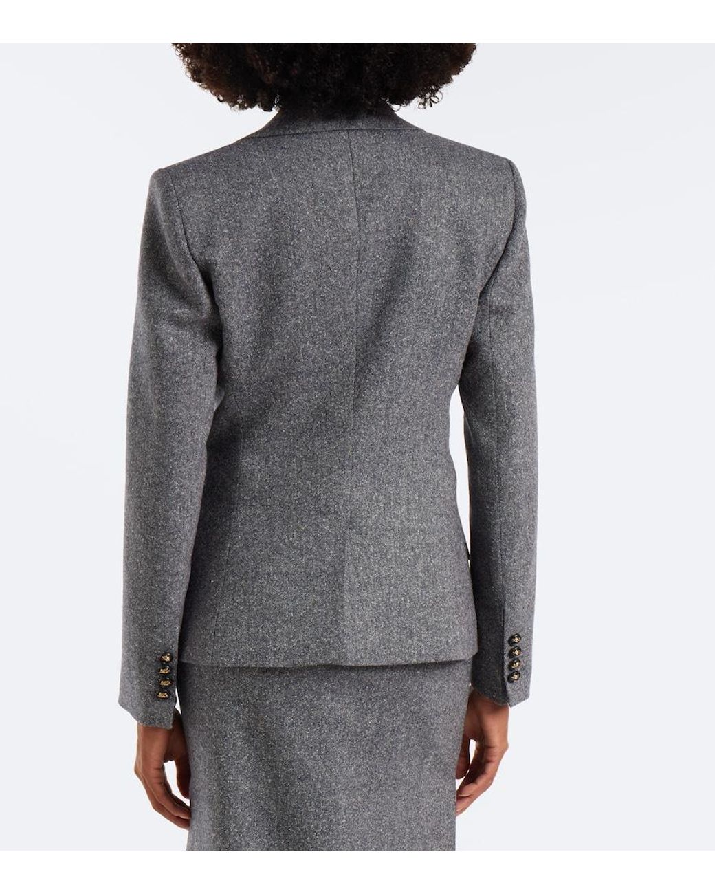Etro Blue Wool And Silk-Blend Blazer