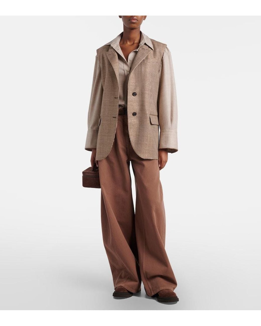 Brunello Cucinelli Brown Virgin Wool Shirt
