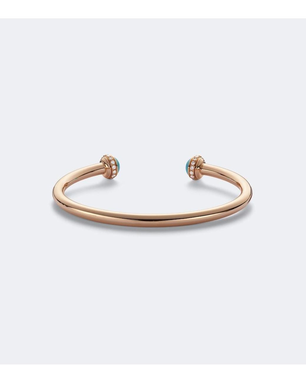 Piaget White Possession 18Kt Rose Cuff Bracelet With Diamonds And