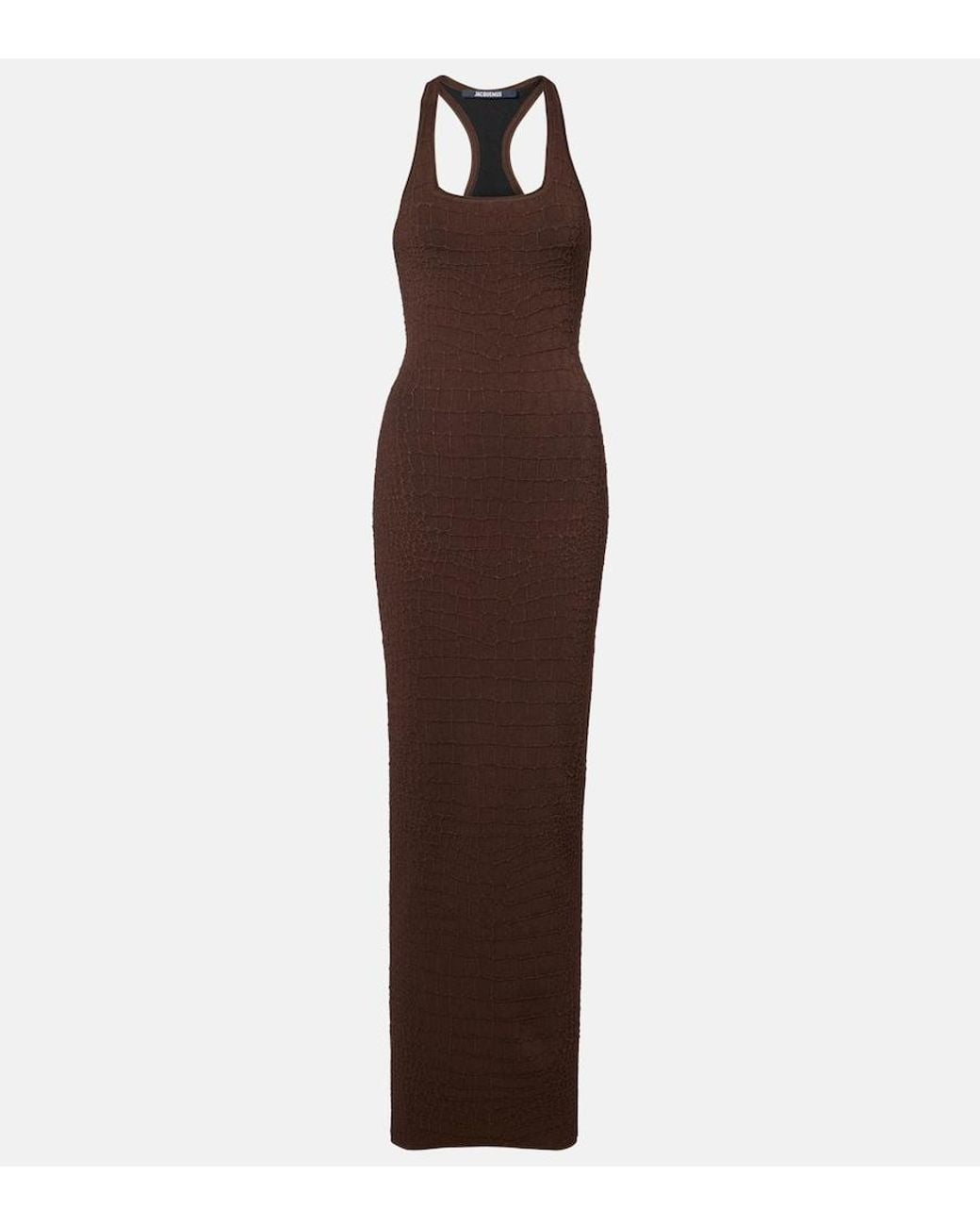 Jacquemus Brown Jersey Maxi Dress