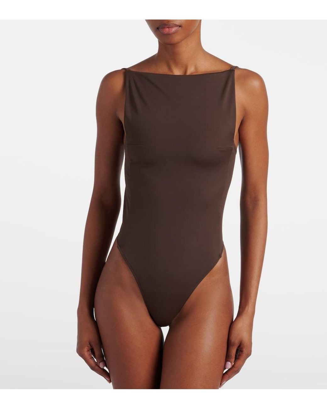 Jacquemus Brown Sole Swimsuit