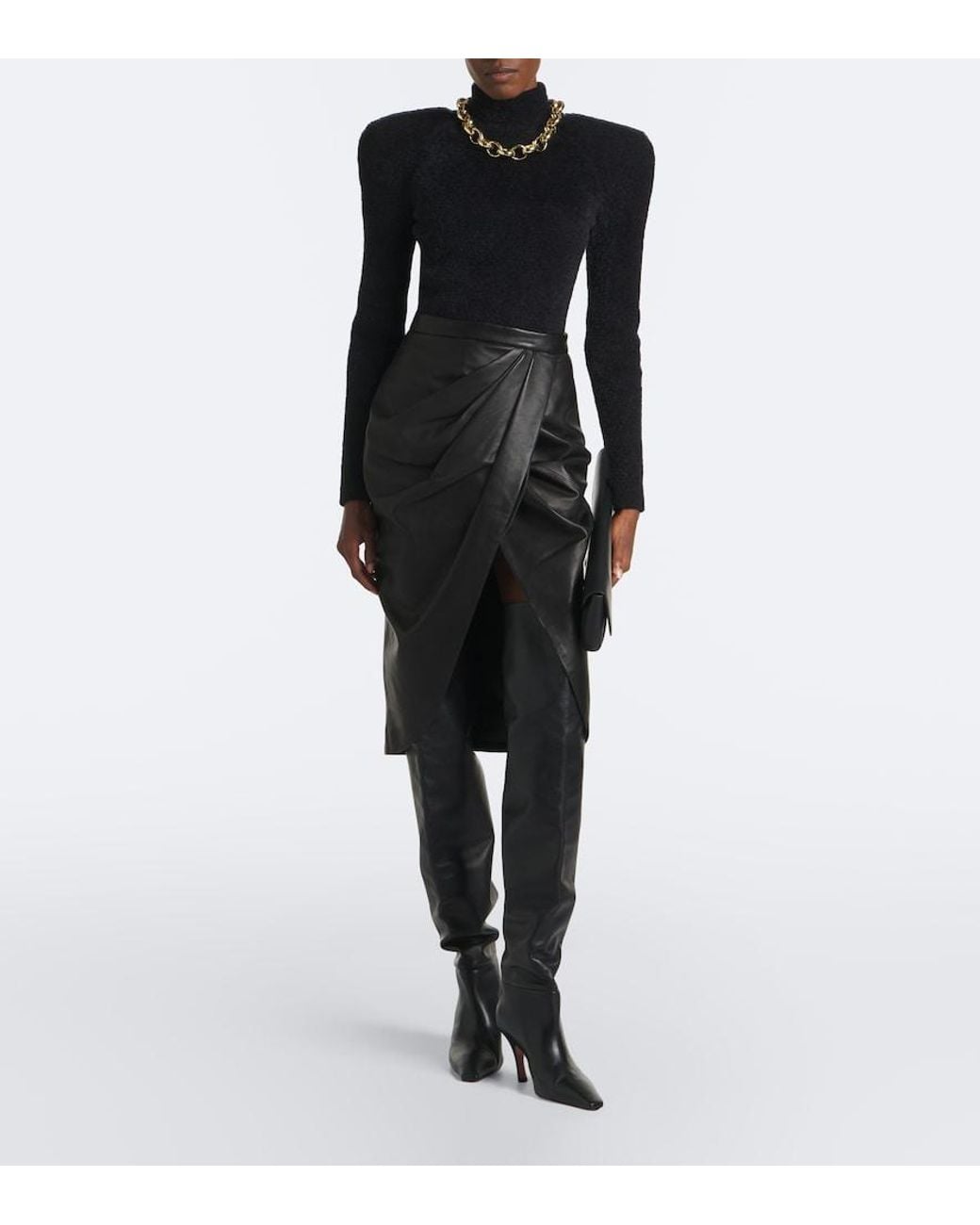 Balmain Black Knitted Turtleneck Sweater