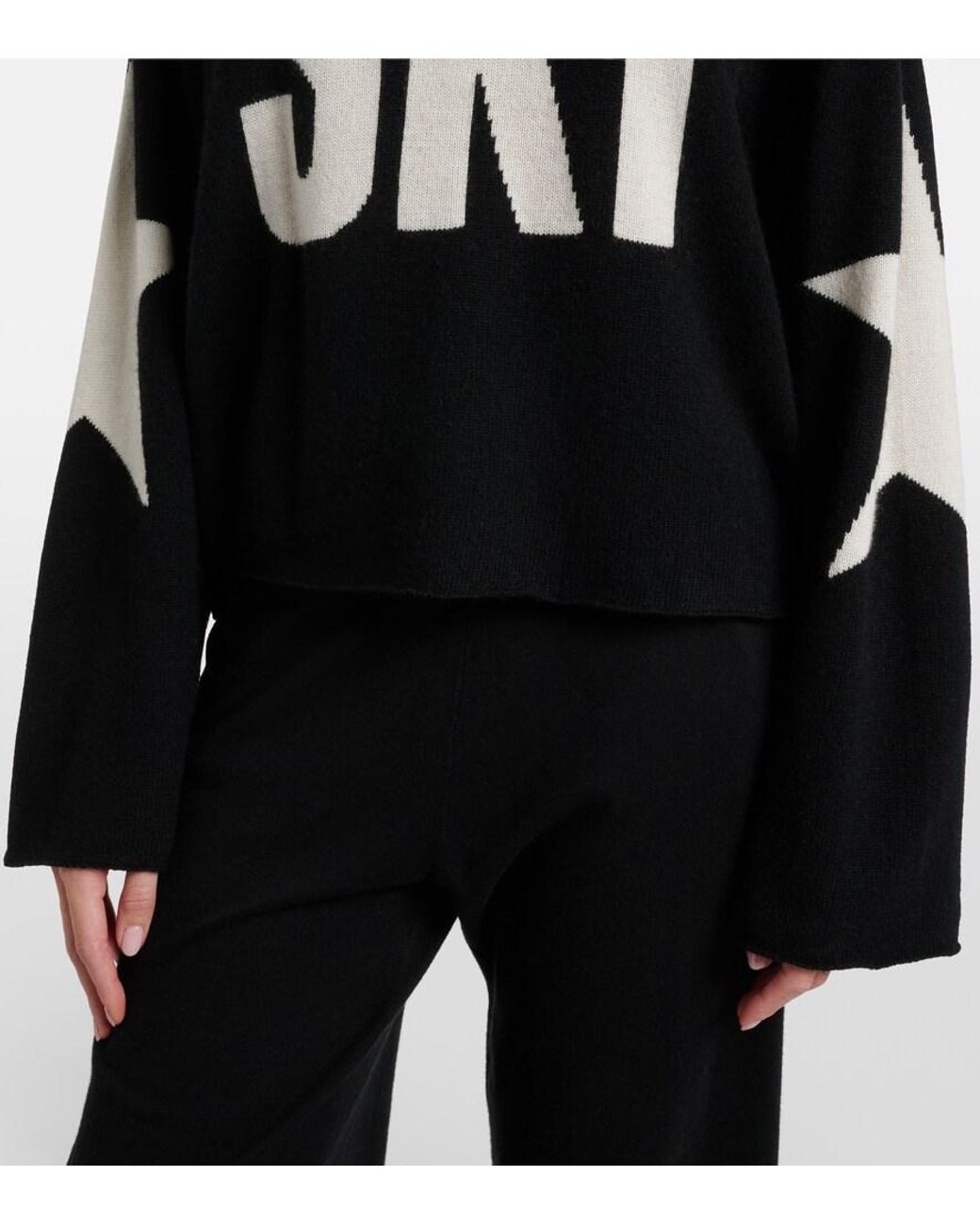 Goldbergh Black Wool-Blend Turtleneck Sweater