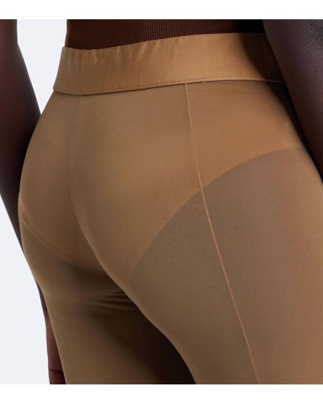Magda Butrym Brown Semi-Sheer Capri Pants