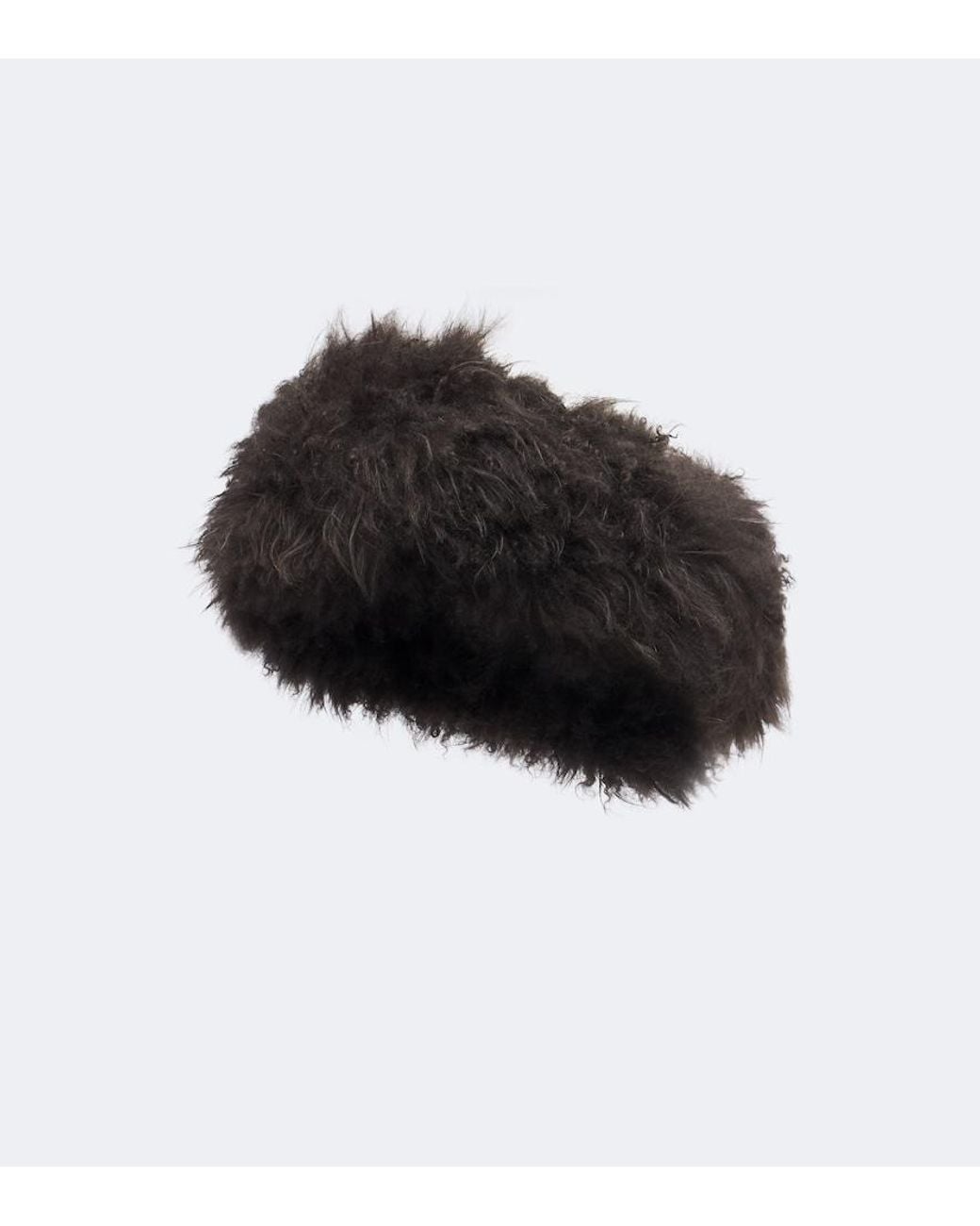 Yves Salomon Black Shearling Headband