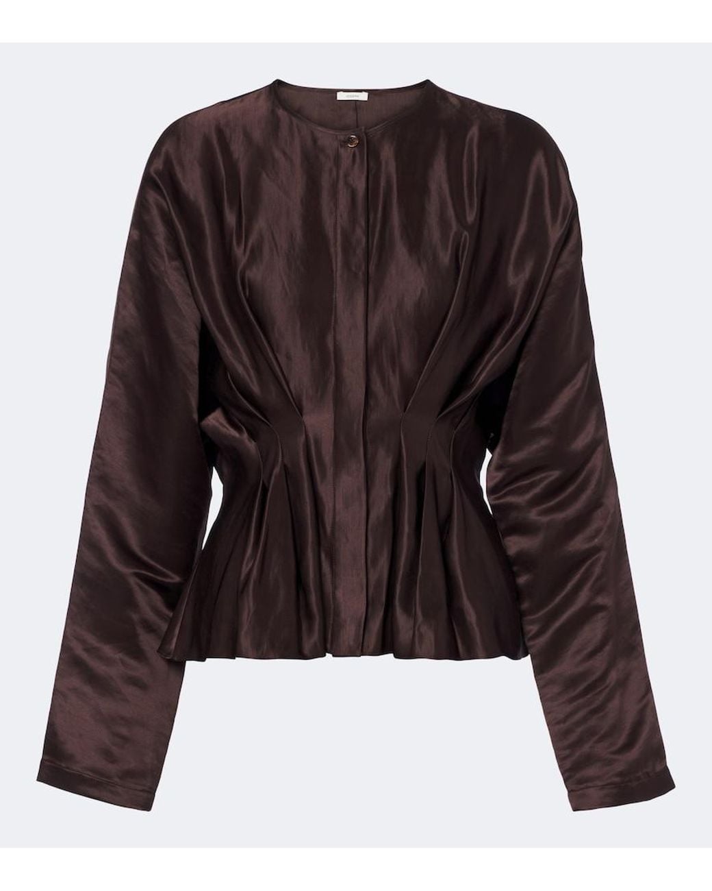 Joseph Black Erin Pleated Linen And Silk Blouse