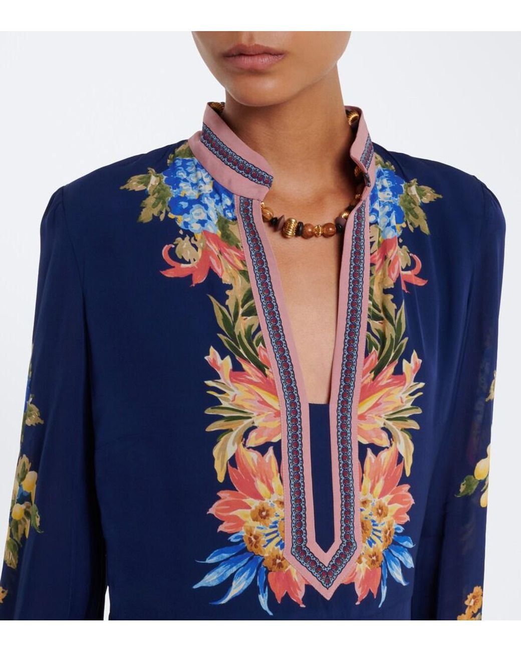 Etro Blue Maxikleid
