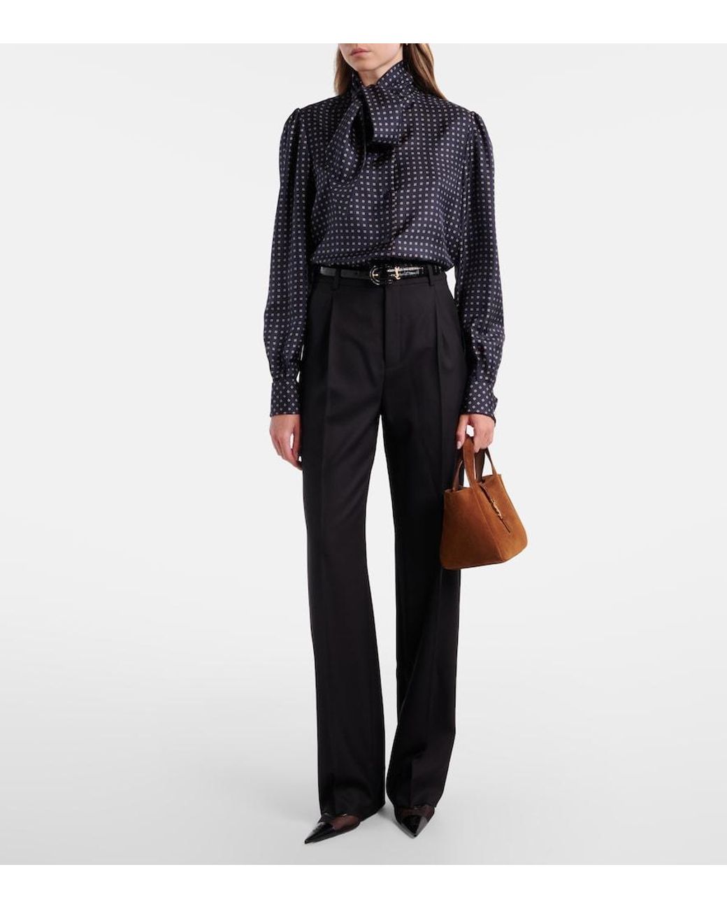 Saint Laurent Brown Le 5 A 7 Suede Shoulder Bag