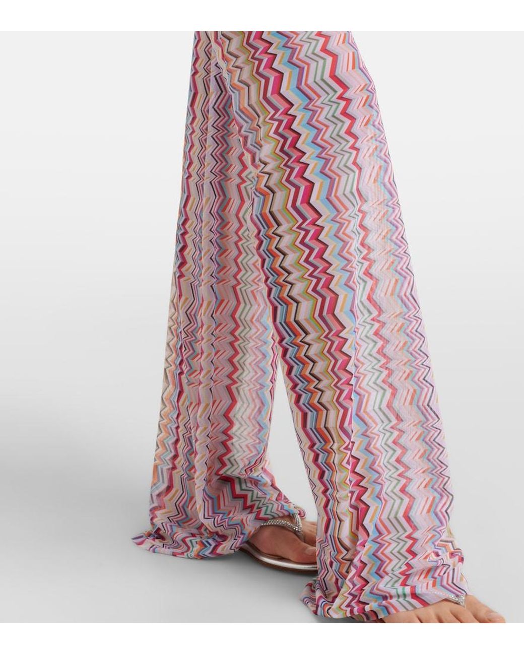 Missoni Pink Zigzag High-Rise Slim Pants
