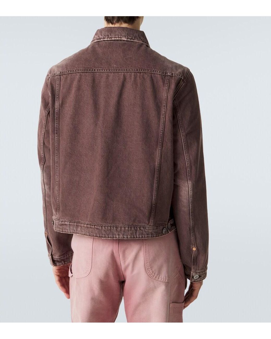 Our Legacy Brown Origin Distressed Denim Jacket for men