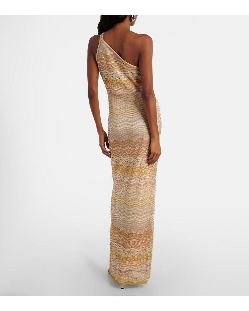 Missoni Natural Zigzag Lame Maxi Dress