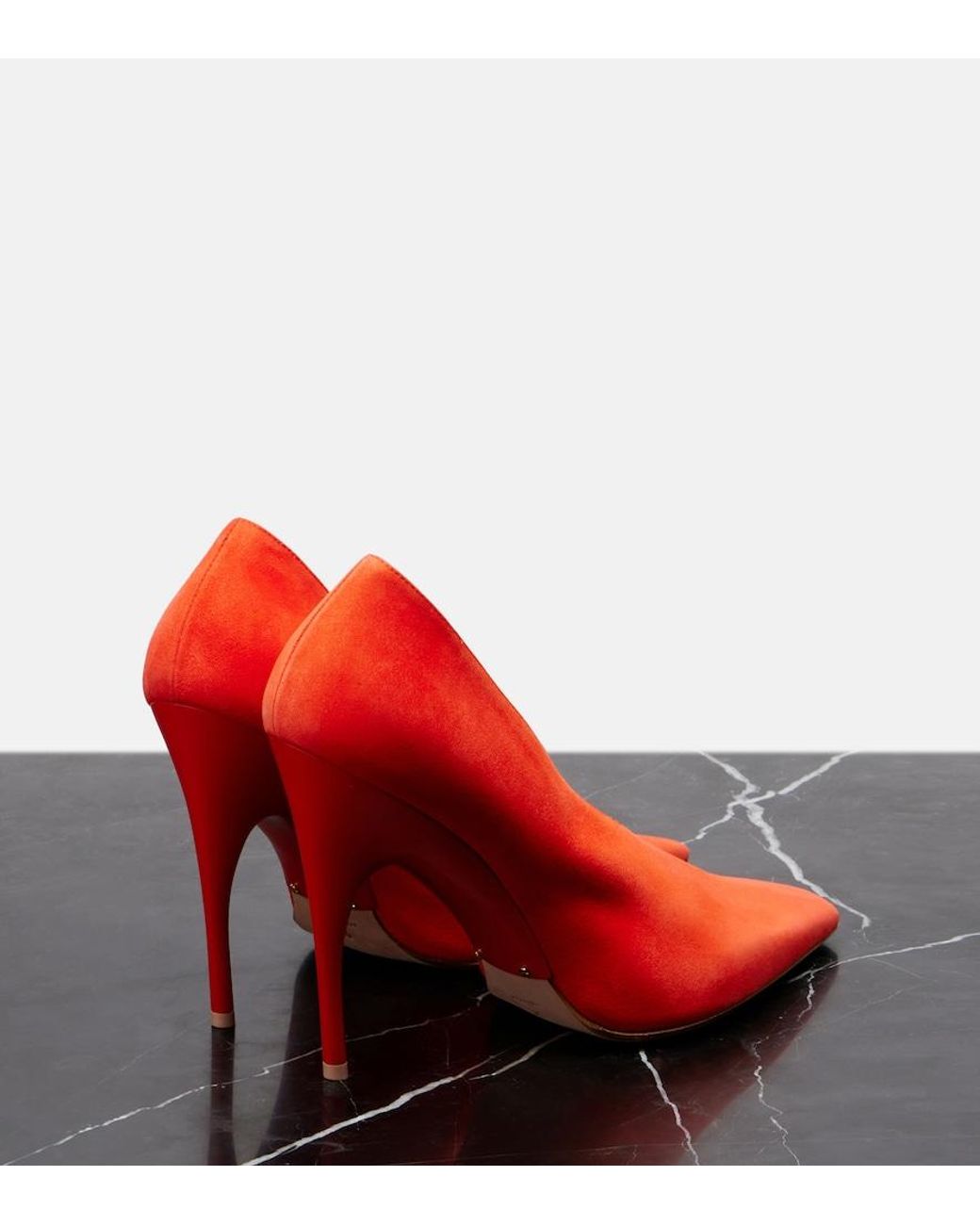 Balenciaga Red Duchesse Suede Pumps