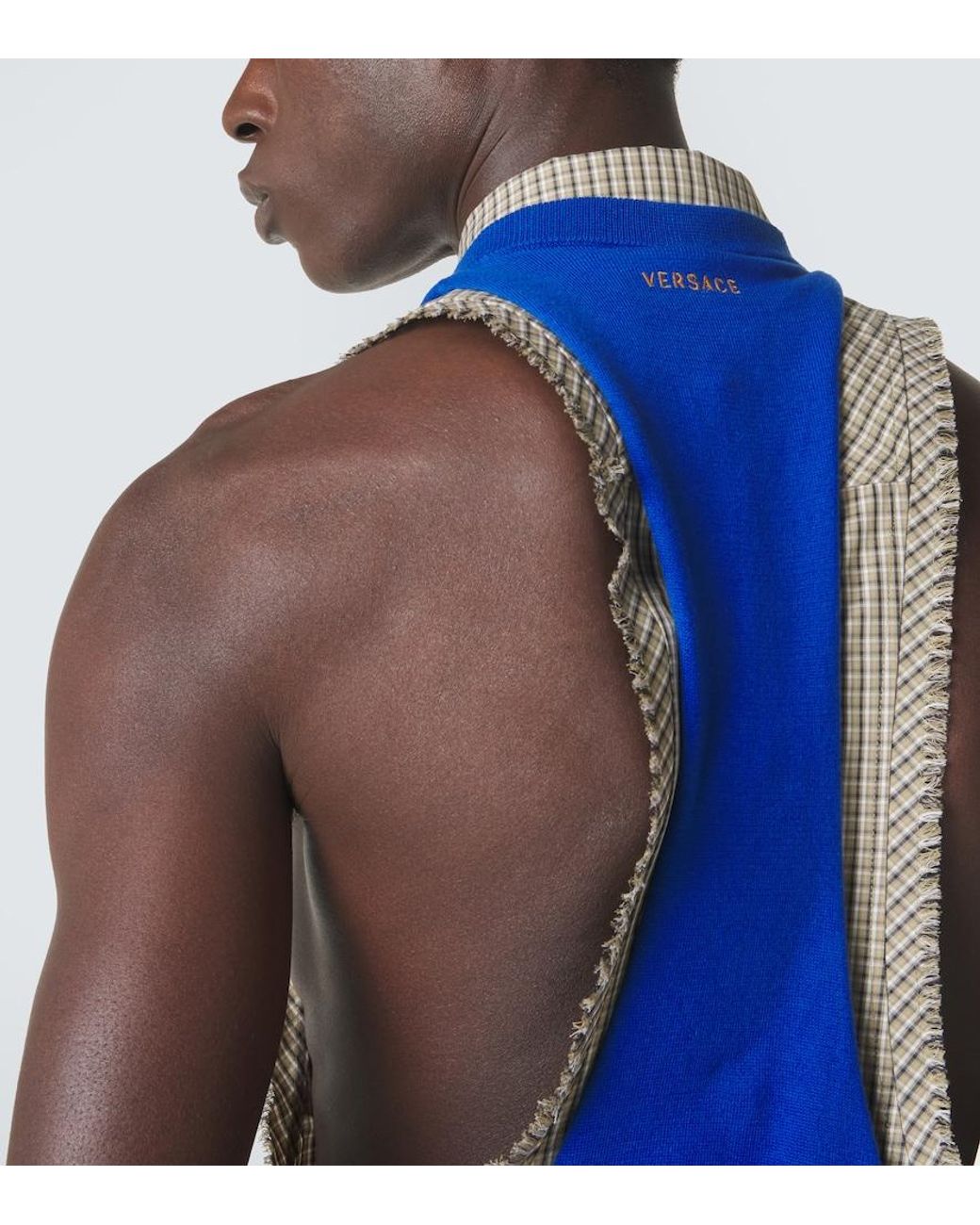 Top di Versace in Blue da Uomo