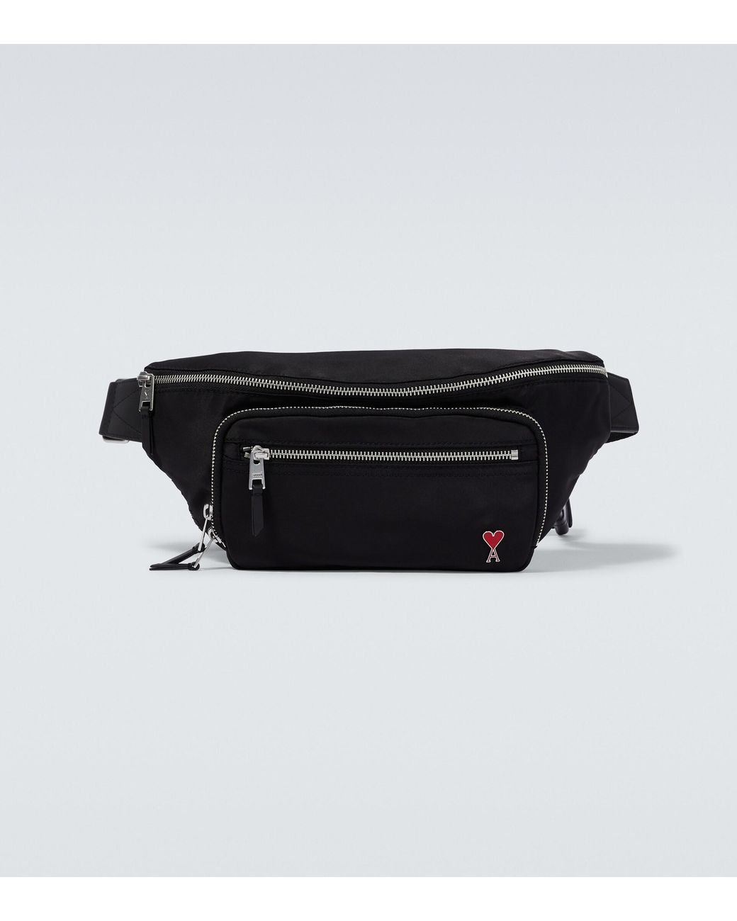 ☆関税込み☆【AMI PARIS】 ADC belt bag ami-BLACK-Ami-De-Coeur-Belt-